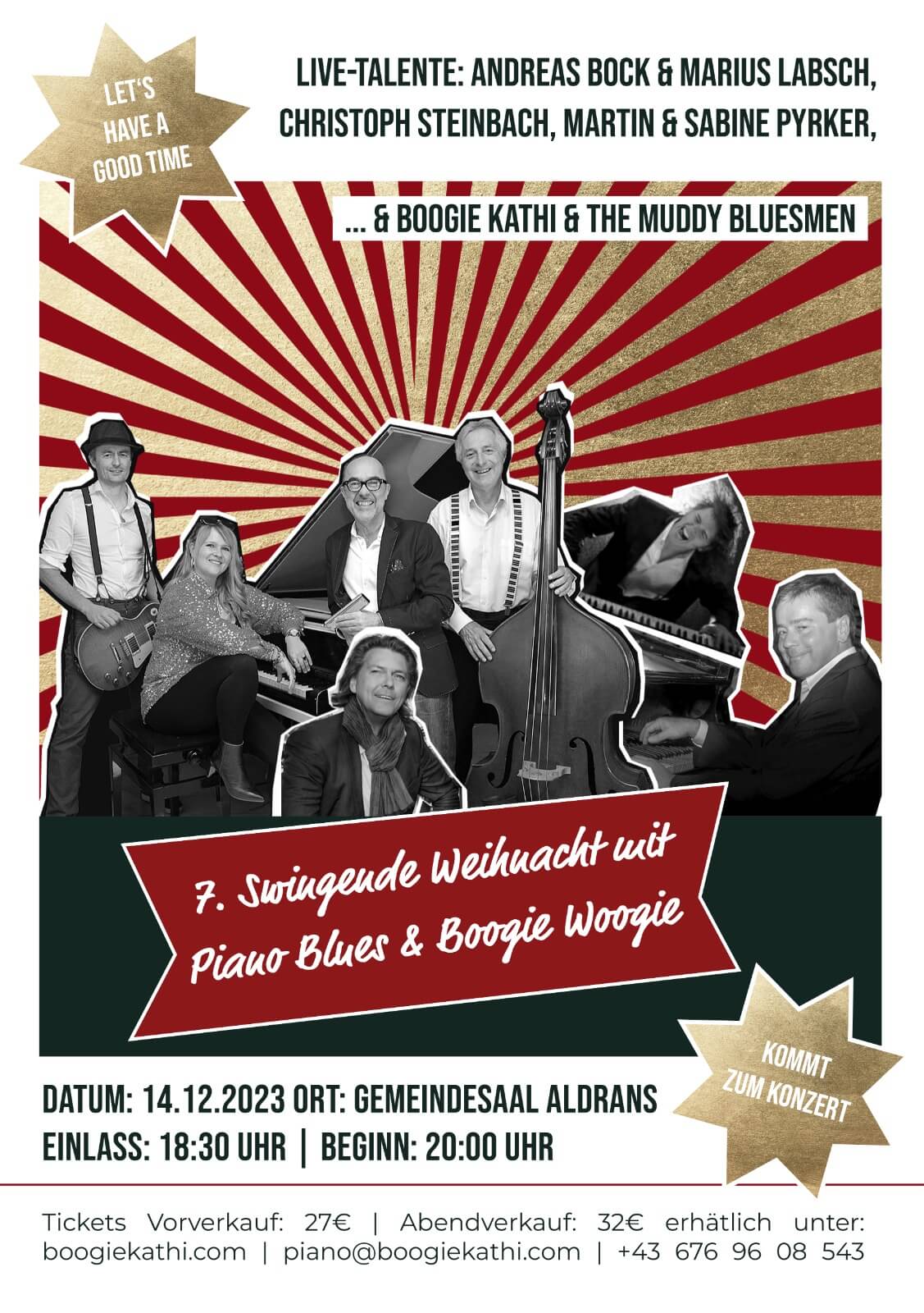 Flyer von der Veranstaltung "Swingende Weihnacht" von BoogieKathi